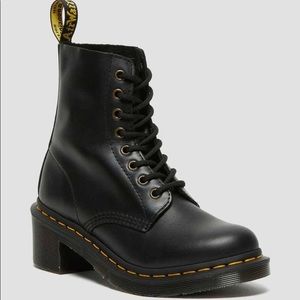 Heeled Leather Dr. Martens Boots. Black. Size EU 41 US 9 Women